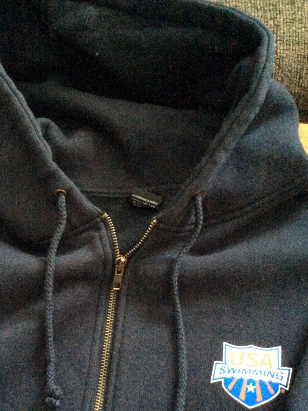 Men’s heavy duty zip up jacket USA swim
